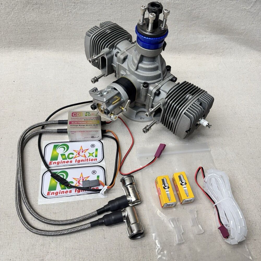 Project NGH Engine - NGH T70 Twin RC gas Motor 70cc Gas RC Plane Engine - Used